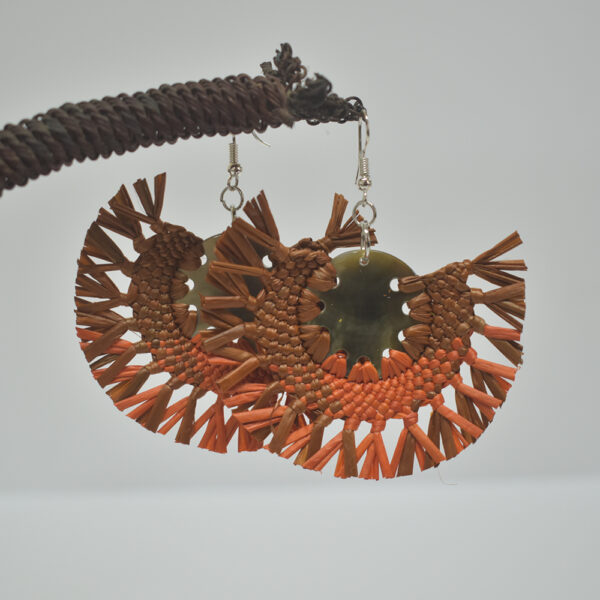 brown orange rito earrings