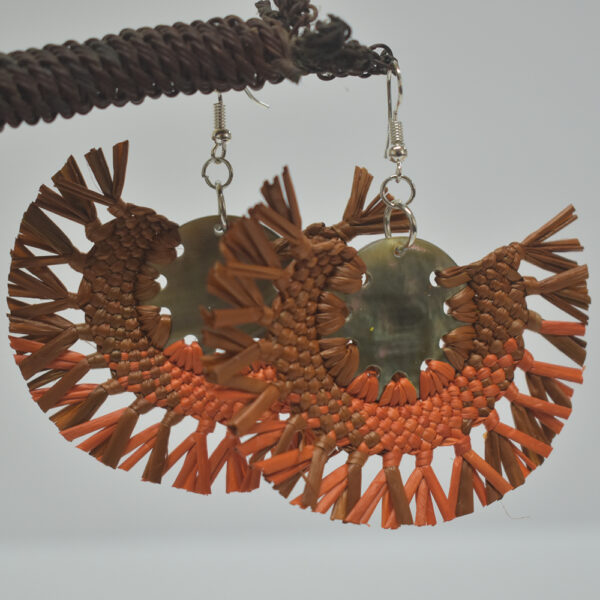 brown orange rito earrings image 2