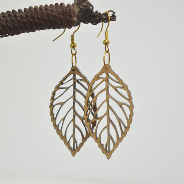 Leaf Wood Earrings