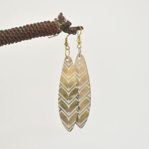 Pearl Shell Small Drop Earrings/ Weaving Pattern