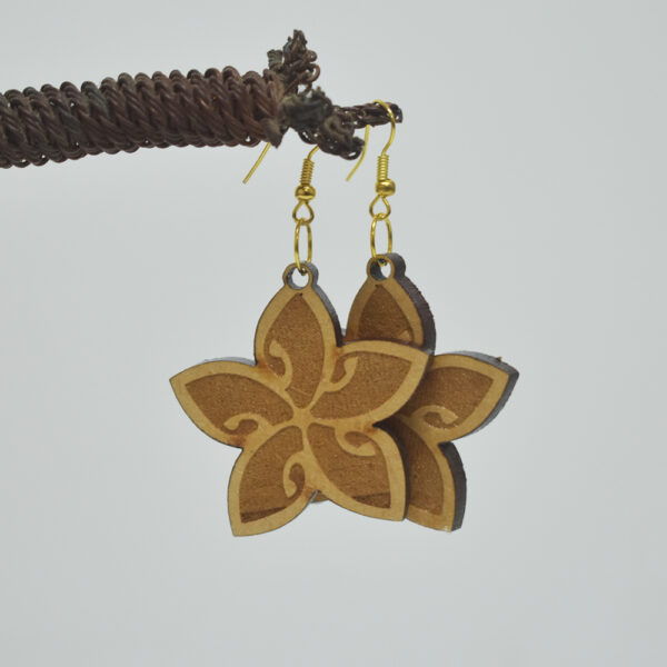 Pacifica Tipani (Frangipani or plumeria) Design Earrings