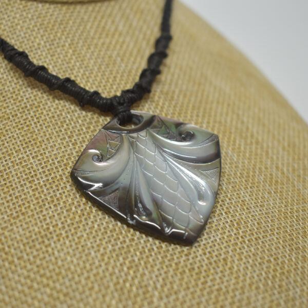 A Grade Hand-Carved Pearl Shell Pendant #2